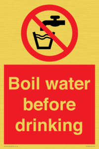 Boil water before drinking